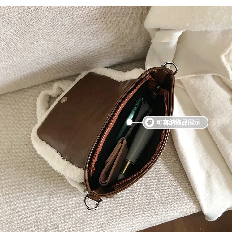 iVog New Arrival Everyday Ladies Small Messenger Crossbody Handbag gg Fur Fashion Hand Bags for Women