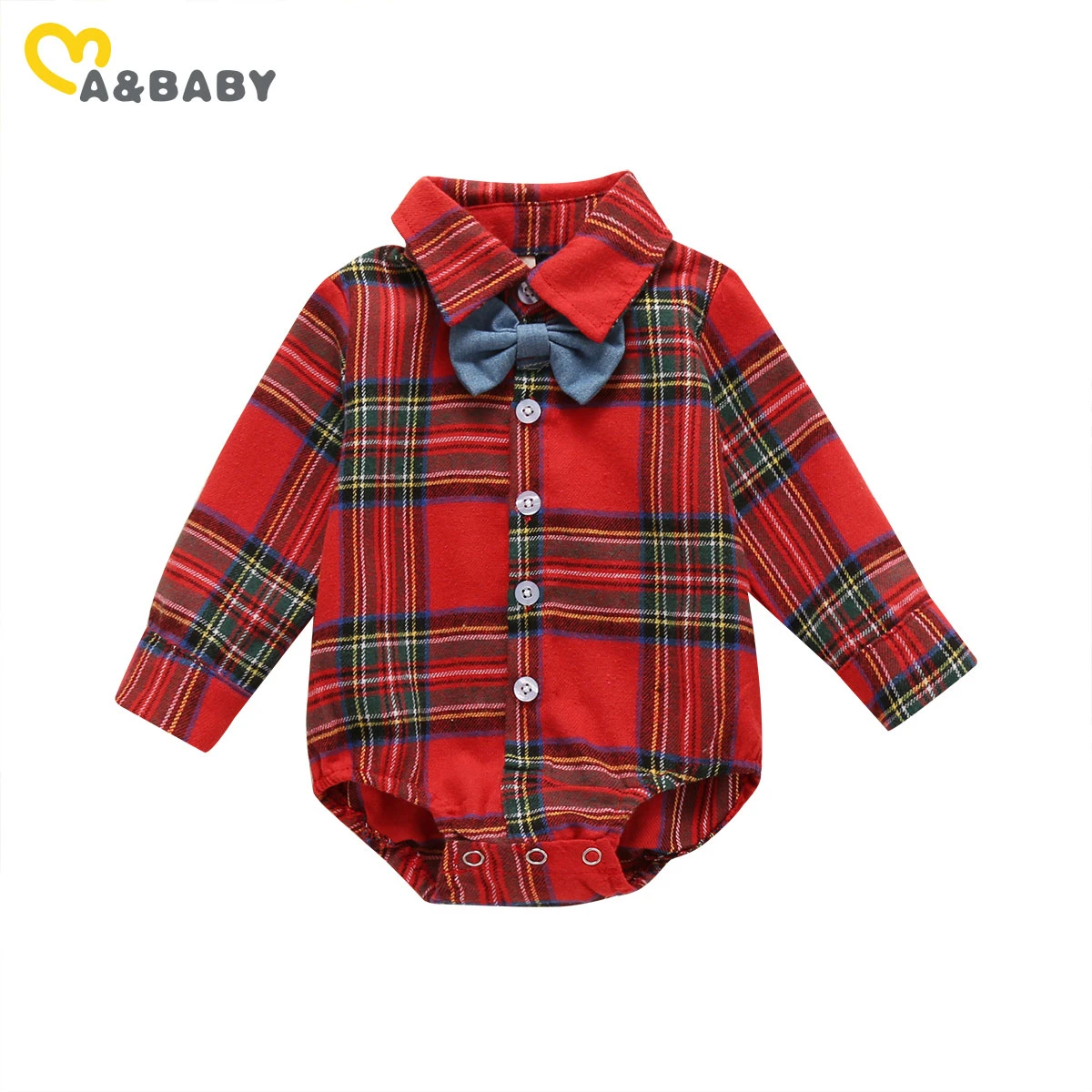 baby boy plaid romper