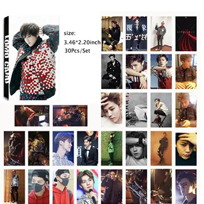 30 шт./компл. EXO Planet 5 альбом разведка фото LOMO плата, вентиляторы коллекция XIUMIN SUHO LAY BAEKHYUN LJJ136 - Цвет: 09