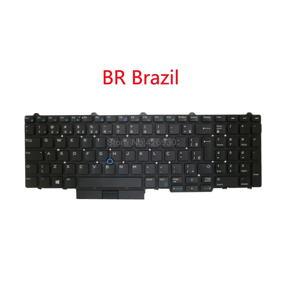 Ноутбук США BR CA JP NE NW SW клавиатура для DELL Latitude E5550 5550 E5570 5580 7510 3510 M3510 3520 7520 7720 7710 0FC46M