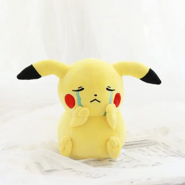 Takara Tomy Покемон Милый Пикачу, плюшевая игрушка, каваи, аниме, мягкие милые подарки для детей - Цвет: crying pikachu