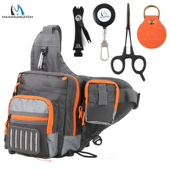 BIG OFFER ❤️ Maximumcatch Crossbody Fishing Sling Bag Waterproof Multi Function Fishing Lure Takle Bag Pack - discount item 41% OFF Sports & Entertainment