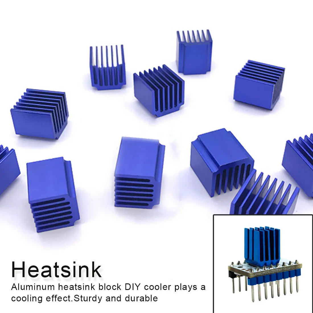 

5pcs Heat sinks Cooling Block Heatsink 3D Printer Parts for A4988 DRV8825 TMC2100 Stepper Motor Driver Module