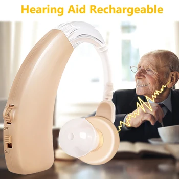 

Hearing Aids Rechargeable Sound Amplifier Personal Hearing Amplifier for Adults and Seniors BTE Hearing Aids for Tinnitus