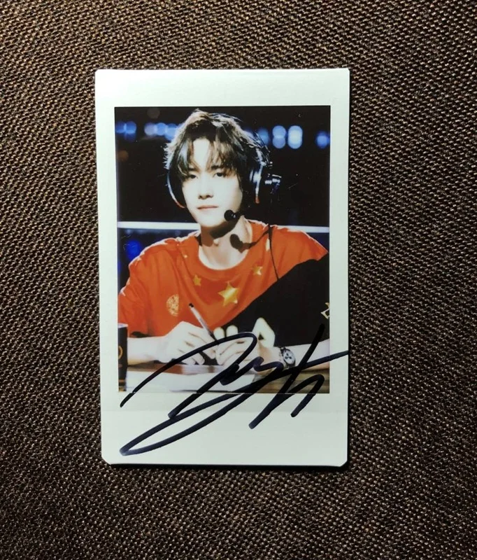 Ручная подписка YiBo Xiao Zhan autographed polaroid автограф Untamed 3 дюйма 89 К