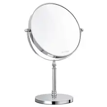 8 дюймов ржавееся двухстороннее 10X увеличительное зеркало прозрачное легкое Очищение вращение на 360 ° Настольный для макияжа