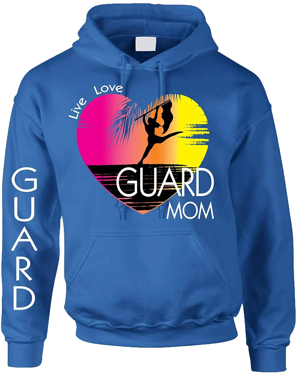 Толстовка с капюшоном для взрослых, толстовка с надписью «Guard Mom», розовый принт «Love Sport»(S, Королевский синий), унисекс, Мужская и Женская толстовка с капюшоном