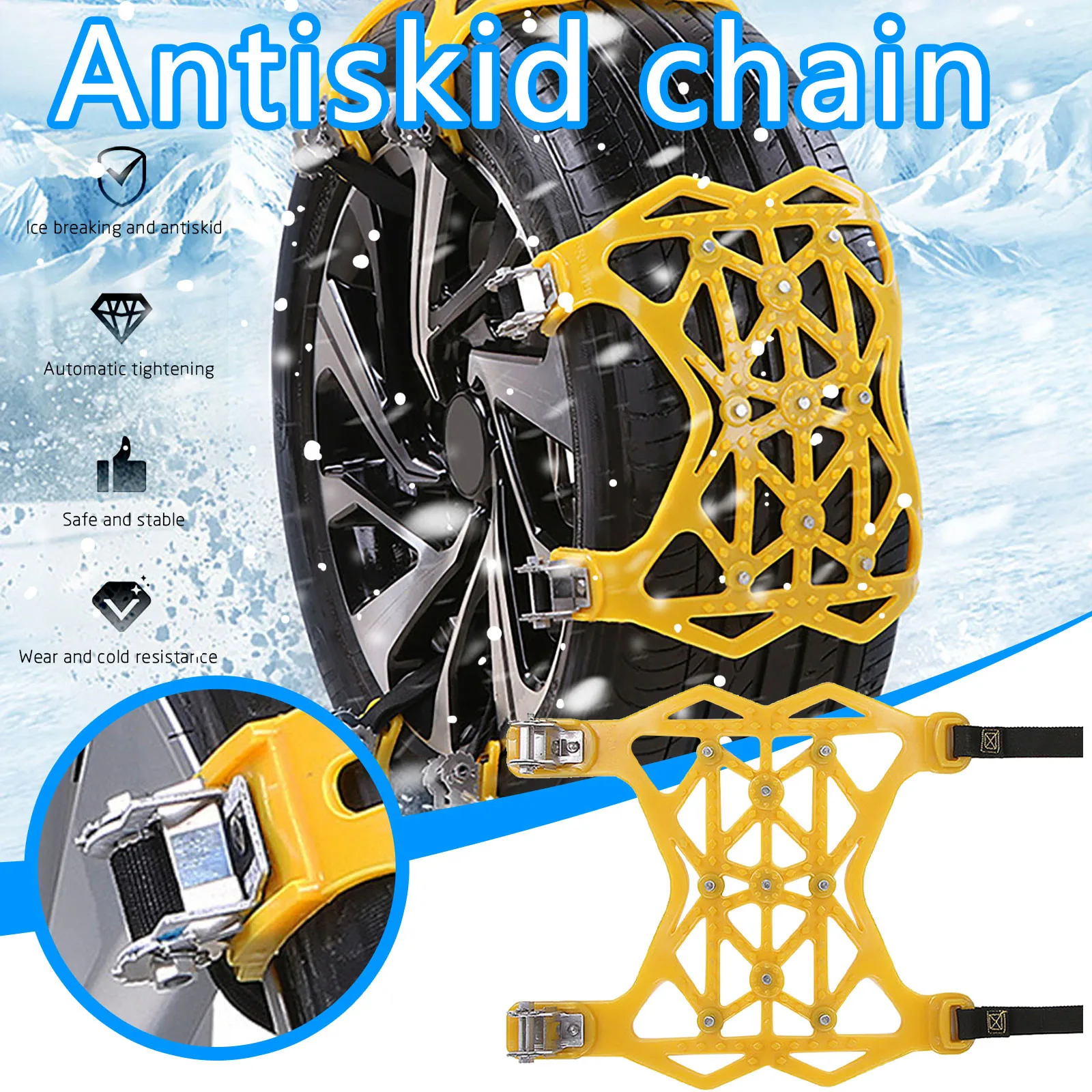 New Truck Car Snow Chain Tire Anti-skid Belt Easy Installation Simple Winter Pritection Chains Car Accessories