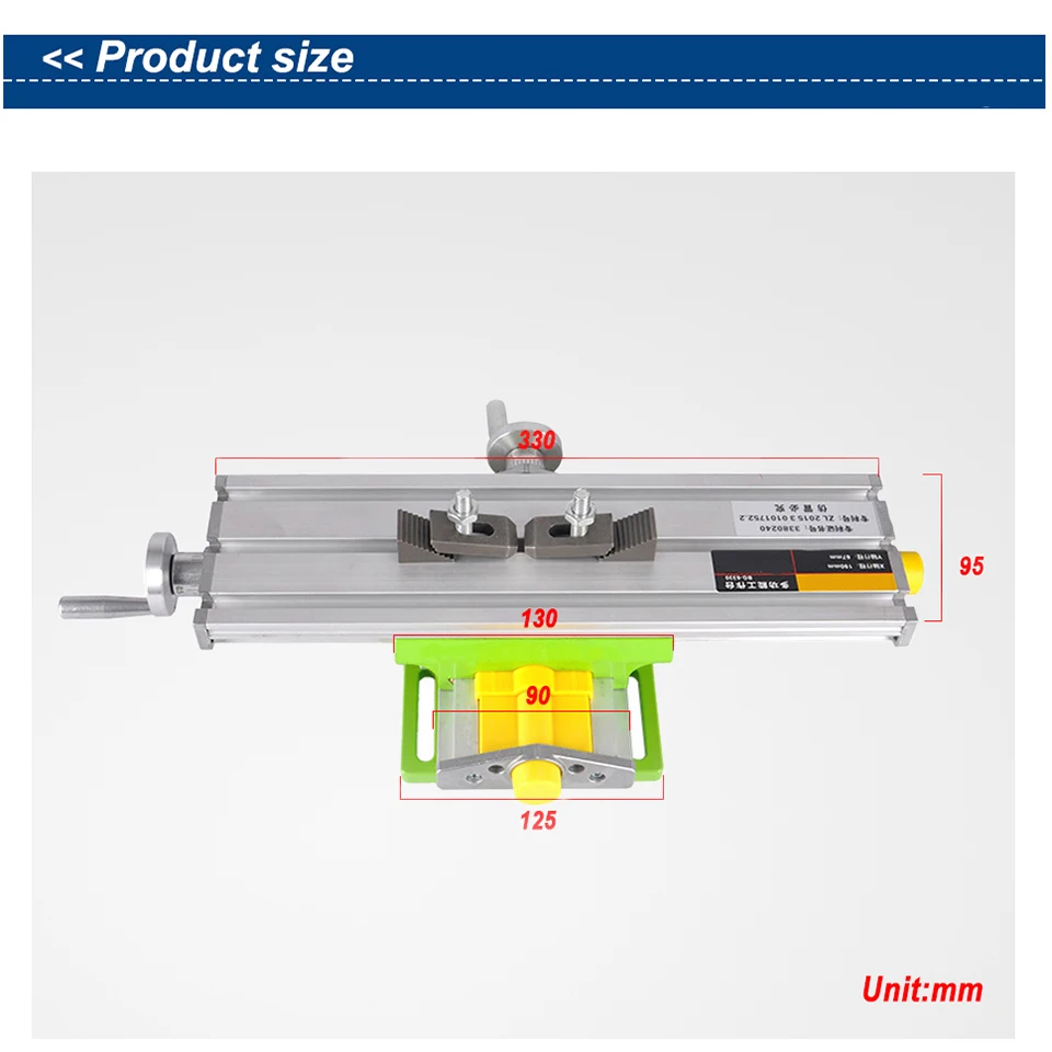 Скамья тиски 6330 сверлильный стол мини Многофункциональный Крест Рабочий стол XY-ось Регулировка координатный стол для фрезерного станка с ЧПУ