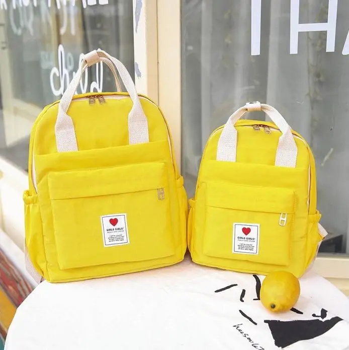 YELLOW Симпатичные рюкзаки для женщин, яркие цвета, лето, новая модная милая мягкая школьная сумка для школы, сумки на плечо - Цвет: YELLOW