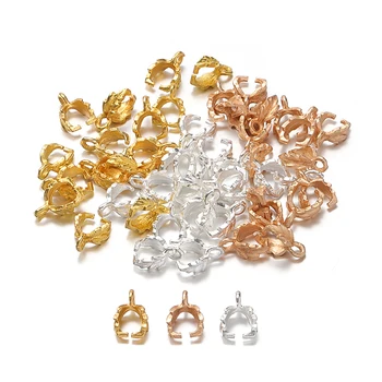 

20pcs 7*11mm Melon Seeds Buckle Pendant Clasps Hook Bail Clip Jewelry Charm Pendant Connectors DIY Jewelry Making Findings