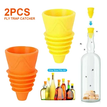 

2pcs Fly Trap Catcher Insect Killer Bug Wasp Flies Pest Control Insects Trap Plastic Pest Control Fruit Flies Catcher Killer