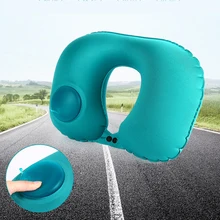 Автоматическая надувная подушка u-образной формы, воздушная подушка, подушка для путешествий на открытом воздухе, подушка для шеи, удобная для автомобиля, дома, офиса, сна
