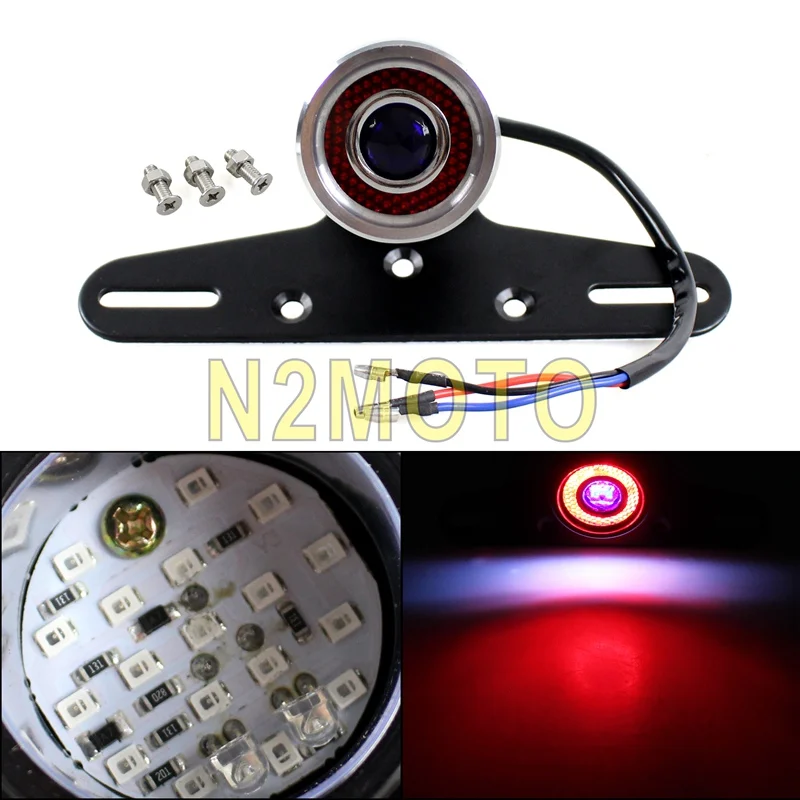 

Custom Motorcycle 12V LED Taillight Universal Rear Light Stop Brake Lamp For Harley Chopper Bobber Cafe Racer Cruisers