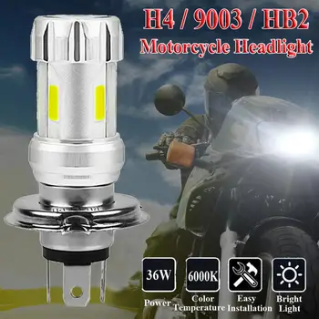 

Motorcycle Headlight Bulbs H4 White 36W LED Lamps COB 6000K Motor Bike DC 12V Headlamp
