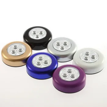 

ICOCO silver 1pc 3 LED Stick Touch Light Lamp Battery Powered Stick Tap