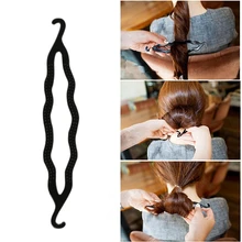 Двойной крючок зажим для волос приспособления для кос оплетка держатель аксессуар пончик производитель головная повязка, аксессуары для волос булочка производитель Wome Messy Bun