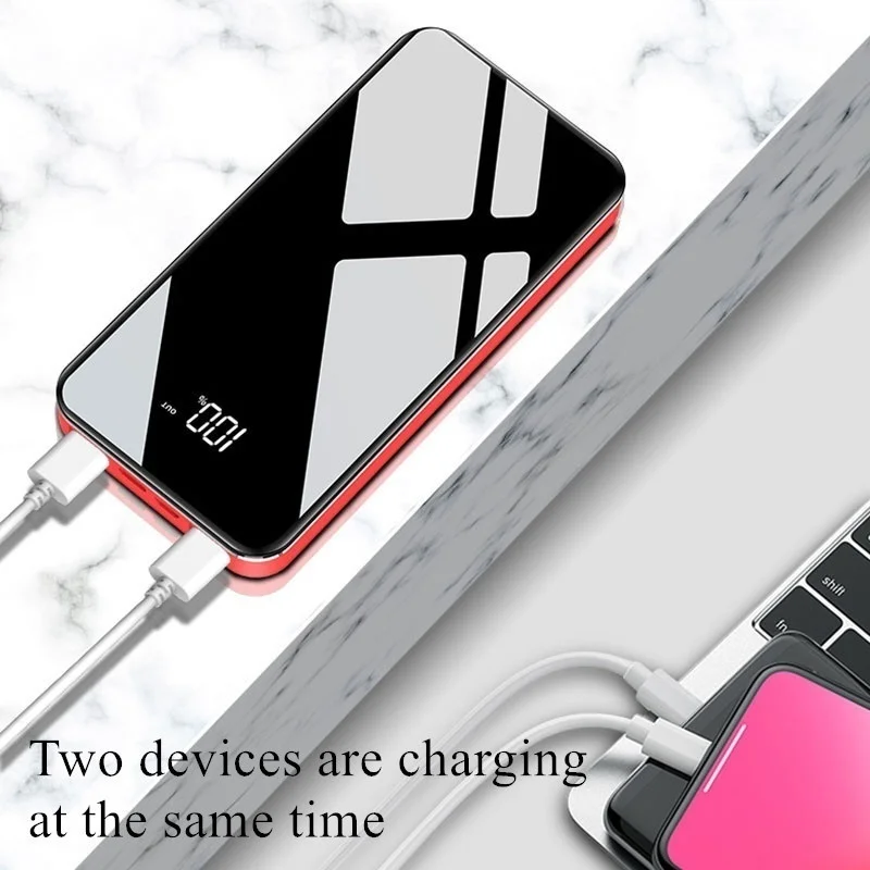 30000mAh Power Bank LED Light 65W Type-c PD Fast Charge QC3.0 Power Bank External Battery Charger for iPhone and Android usb c portable charger