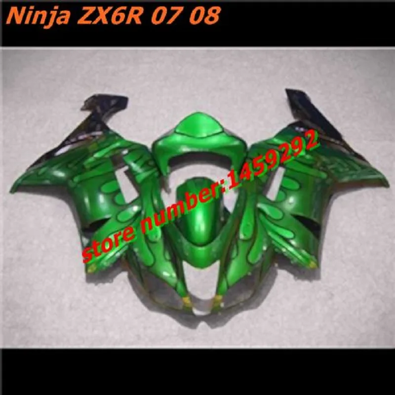 Обтекатель для Ninja Zx-6r 2008 Kawasaki Zx6r обтекатель Abs 07 Обтекатели 2007 - Зеленый |