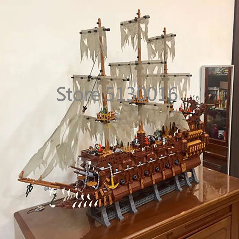 16016 идей, летающий Ducthman, голландский пиратский корабль, 3652 шт., MOC модель, строительные блоки, кирпичи, игрушки