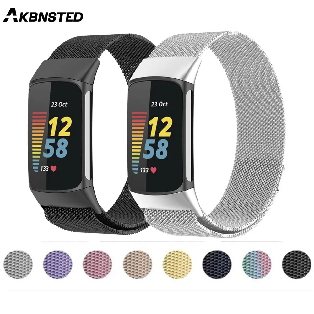 Milanese strap For Fitbit Charge 5 metal Loop correa