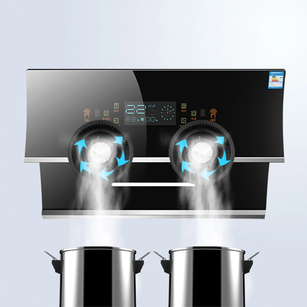 750mm Side suction range hood small household range hood automatic cleaning 22 m³ Big Suction Household Extractor Hood 2