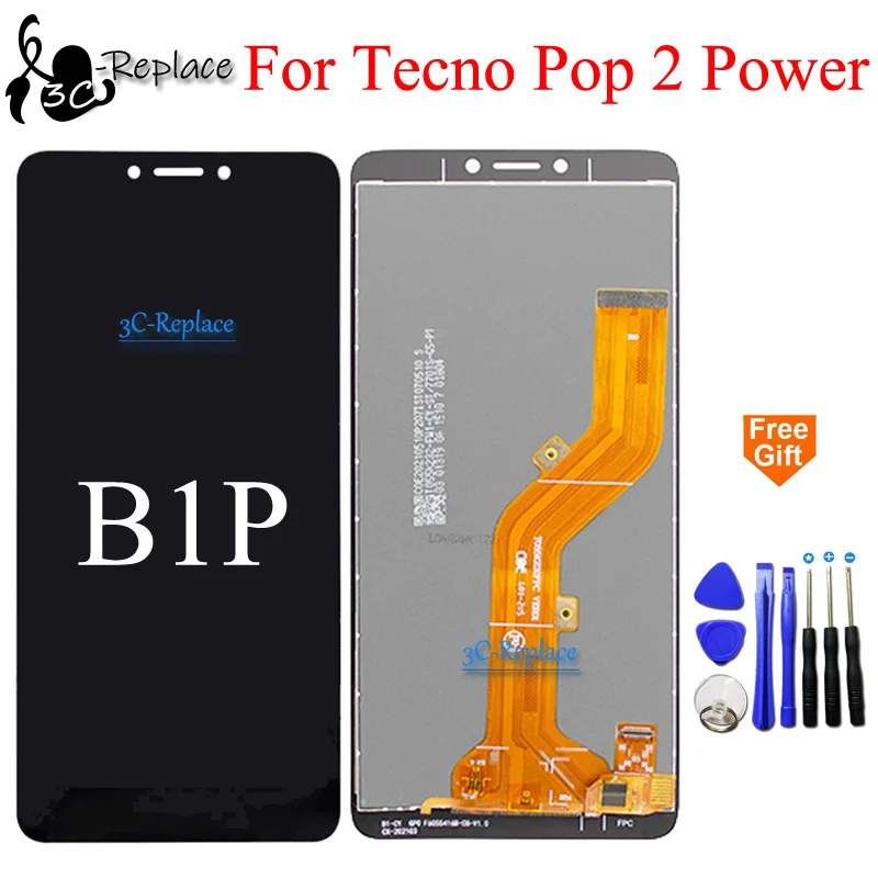 High quality Black 5.45 inch For Tecno Pop 2 Power B1P LCD Display