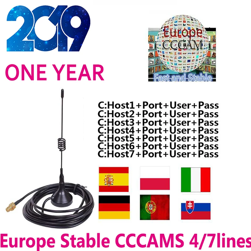 Самый стабильный ccam для Европы и Испании спутниковый ТВ приемник 4 линии 7 линий Wi-Fi FULL HD GTmedia DVB-S2 поддержка Ccams