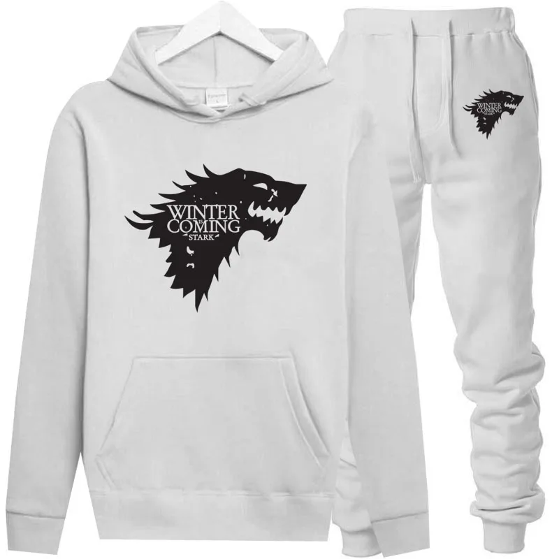 

game of Thrones winter comes 2020 new men hoodies sweatpants warm fleece suit mens pullover brand casual sports series men male