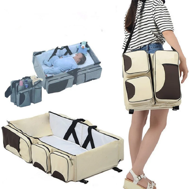 

Multi-function Portable Travel Bed Cradle Cot For Newborns Changing Diapers Mummy Pack Bag Newborns Baby Crib Baby Accessories