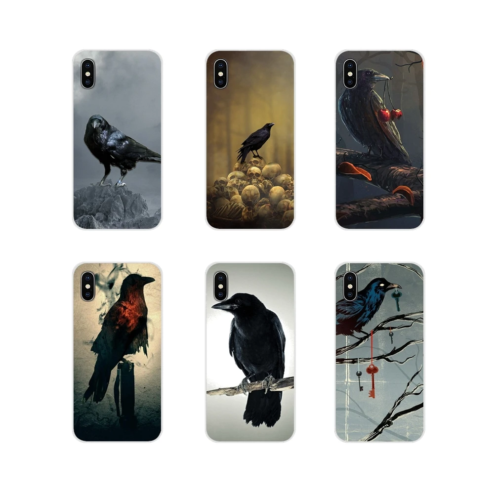 Для Apple iPhone X XR XS 11Pro MAX 4S 5S 5C SE 6S 7 8 Plus ipod touch 5 6 аксессуары чехол для телефона Crow Sat On The