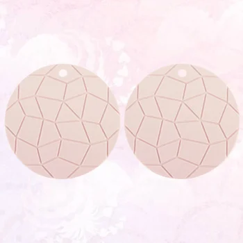 

2pcs Silicone Cup Mats Round Heat Insulation Non-slip Placemat Dish Pad Cushion for Cafe Restaurant Home