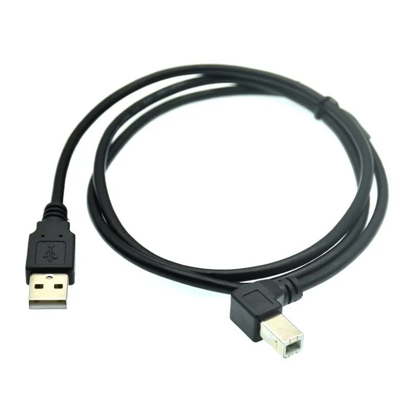 Right-Angle USB 2.0 A to B Printer/Scanner Cable (0.3m-1.5m)