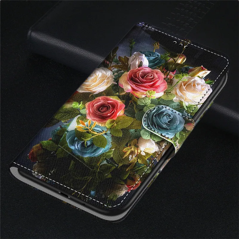 Luxury Animal painted leather Case for Samsung Galaxy A10 A105F Cover A50 A70 A40 A60 A80 A605F A705F Protect Wallet Coque samsung silicone