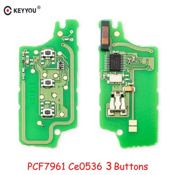 

KEYYOU FSK 3 Button Car Remote Key Electronic Board For peugeot 407 407 307 308 607 For Citroen C2 C3 C4 C5 433MHz ID46 CE0536