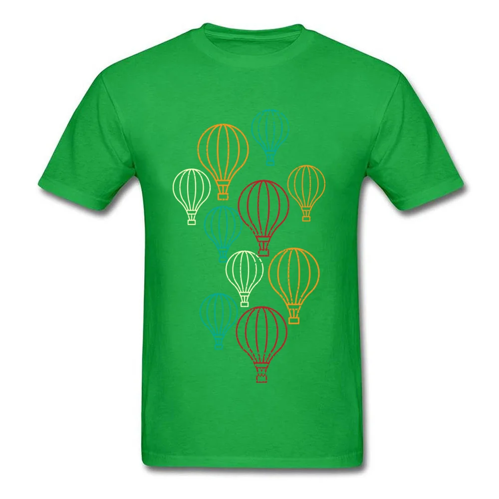 DesignUnique Short Sleeve T Shirt April FOOL DAY Wholesale O Neck 100% Cotton Tee Shirt Male Tshirts air Balloon air Balloon green