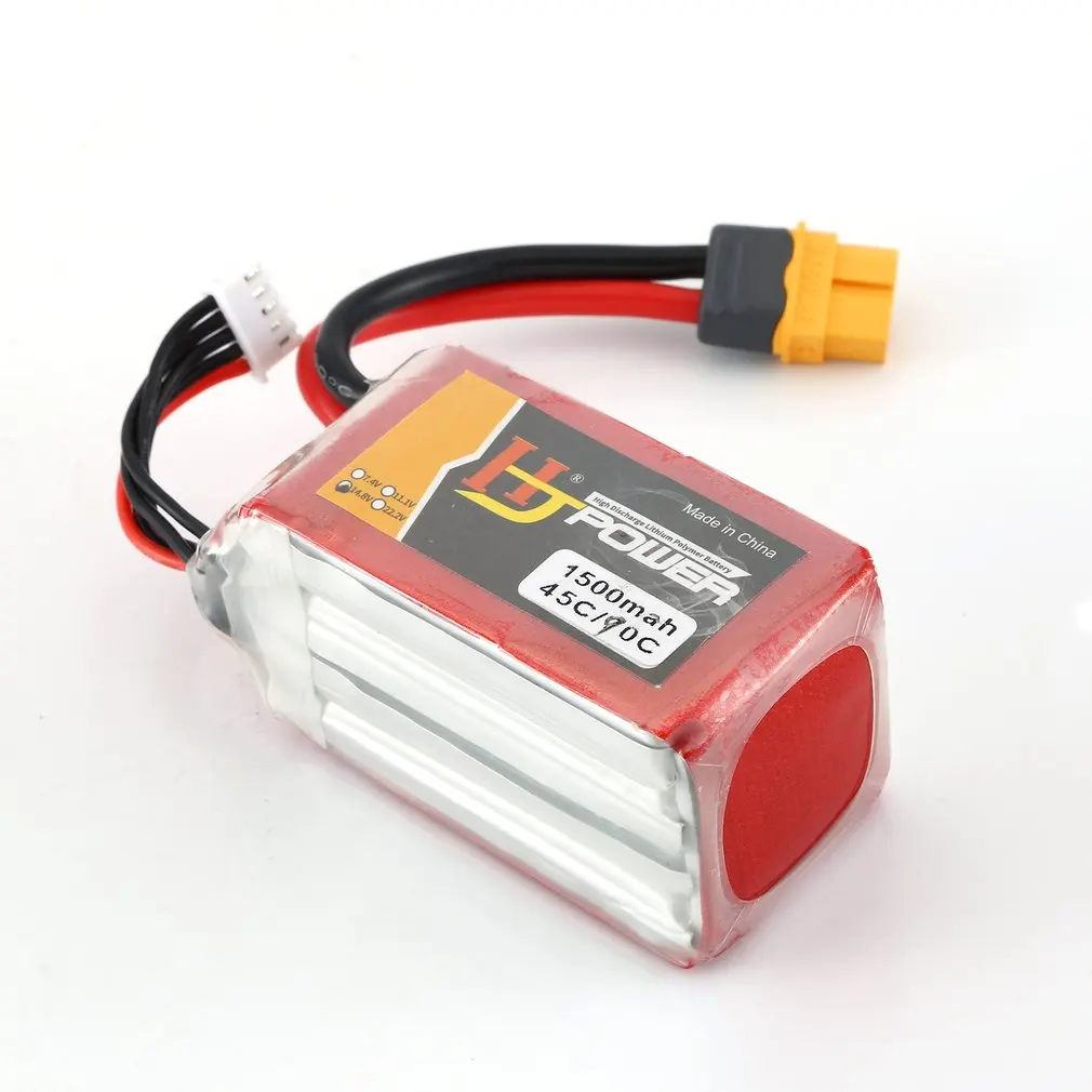 HJ 14.8V1500MAH 45C/85C/120C 4S Lipo батарея XT60 вилка перезаряжаемая для RC гоночный Дрон вертолет модель автомобиля лодки