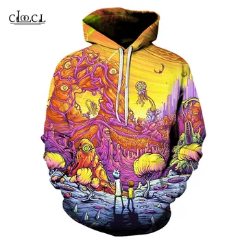 

3D Cartoon Rick and Morty Hoodie Hoddies Men's Anime Print Harajuku Streetwear Style Hoodies Mens Women Hooded Sweatshirts Coat