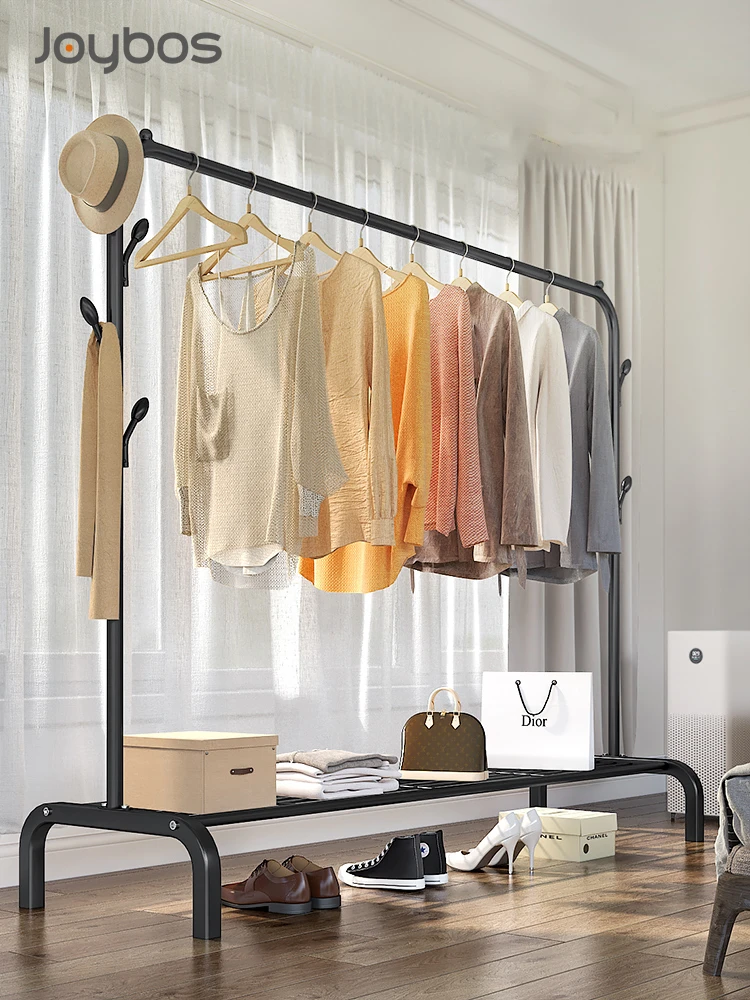 Joybos Clothes Rack Floor Bedroom Household Simple Single Pole Drying Indoor Folding Small Size Hanging Clothes Storage Jx44 Drying Racks Aliexpress