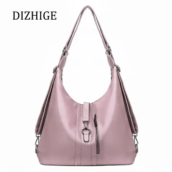 

Designer Multifunctional Shoulder Bags for Women 2019 Large Hobos Bag Luxury Ladies Hand bags Pink Backpacks PU Leather Tote Bag