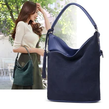 Fashion Tassel Hobo Bag Women Leather Handbags Large Capacity Crossbody Bags For Women New Faux Suede Messenger Bags