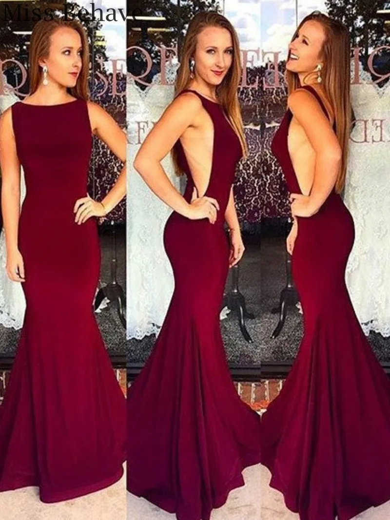 

DD JYOY Sexy Evening Dress with Train Open Side and Back Formal Dress Evening Gown Party for Women Simple Design
