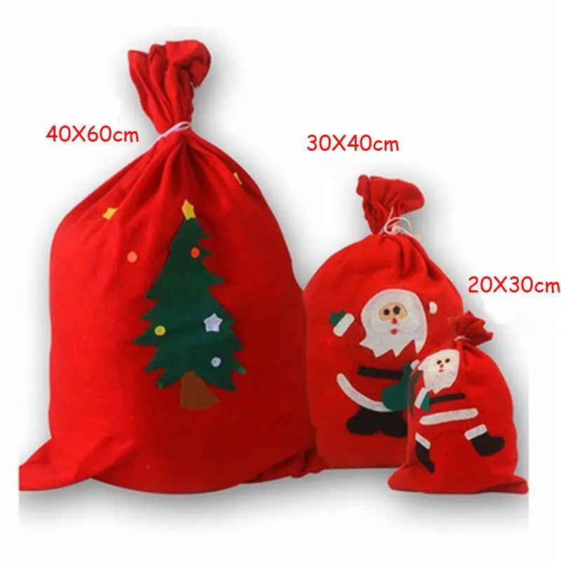 Santa Claus Christmas Candy Bag Elf Elk Pants Treat Pocket Home Party Gift Decor 