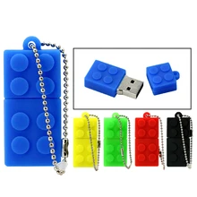 Флешки строительные блоки USB 2,0 Флешка USB флеш-накопитель силиконовая Флешка 4 ГБ 8 ГБ 16 ГБ 32 ГБ детская игрушка память флеш-накопитель