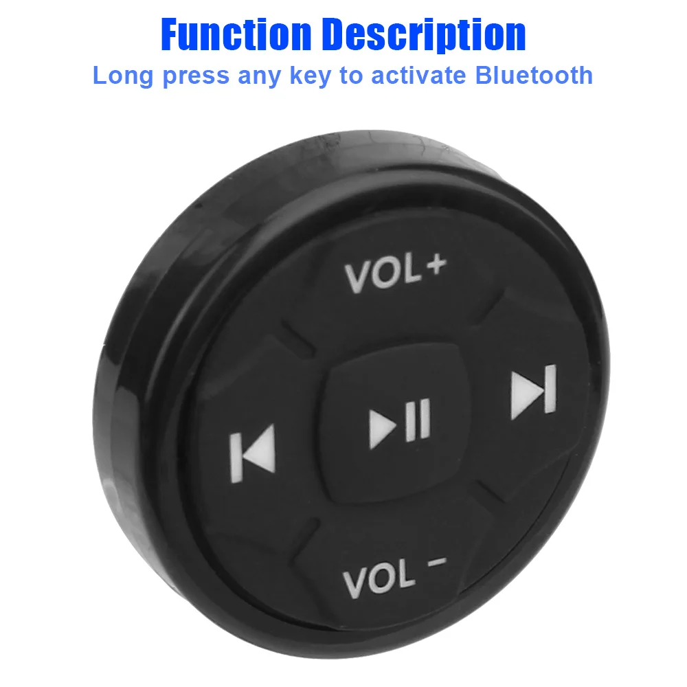 5 Keys Car Steering Wheel Switch Wireless Bluetooth Media Volume Button for Android IOS Universal Car Kit Styling Remote Control