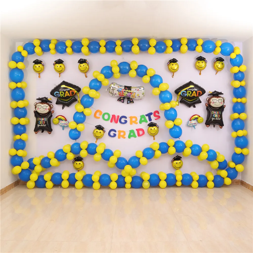 Grand Latex Foil Balloons Set Graduation Adult Kids Ballon Top Sale 2020 School Kindergarten Congrats Party Decorations dq19 | Дом и сад