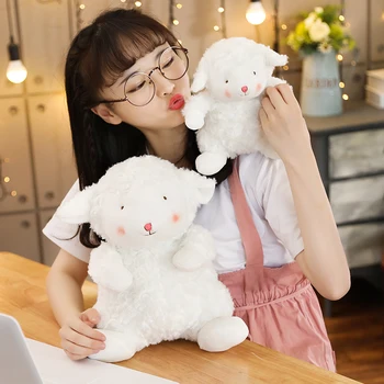 

New 1pc 20cm/30cm Lovely White Sheep Plush Toys Kawaii Alpaca Dolls Stuffed Soft Cute Animal Kids Children Baby Birthday Gift