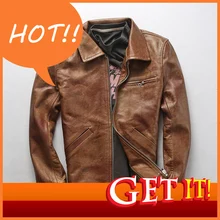 Мужская брендовая куртка из коровьей кожи, осенне-зимняя Повседневная Деловая куртка из натуральной кожи на молнии, мотоциклетная Байкерская теплая Толстая куртка