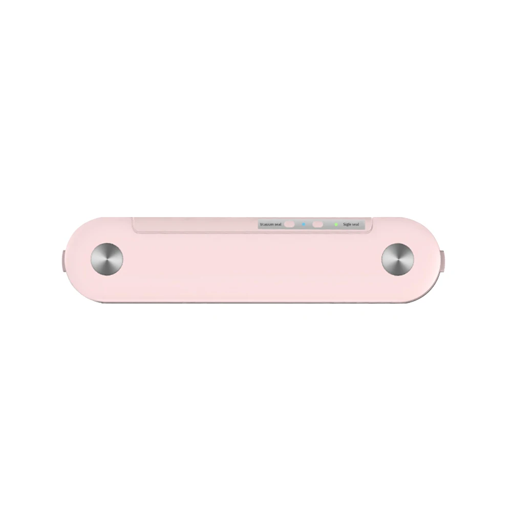 FKJ-02 pink FUNHO 220 В/110 в бытовой пищевой вакуумный упаковщик упаковочная машина пленочный упаковщик вакуумный упаковщик в том числе 10 штук пакетов бесплатно - Цвет: FKJ-02 pink