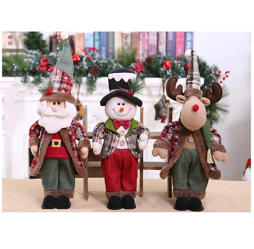 Dolls Christmas Decorations For Home Xmas Tree Hanging Plush Snata Navidad Party Ornaments 2020 New Year Kids Cute Gifts | Дом и сад